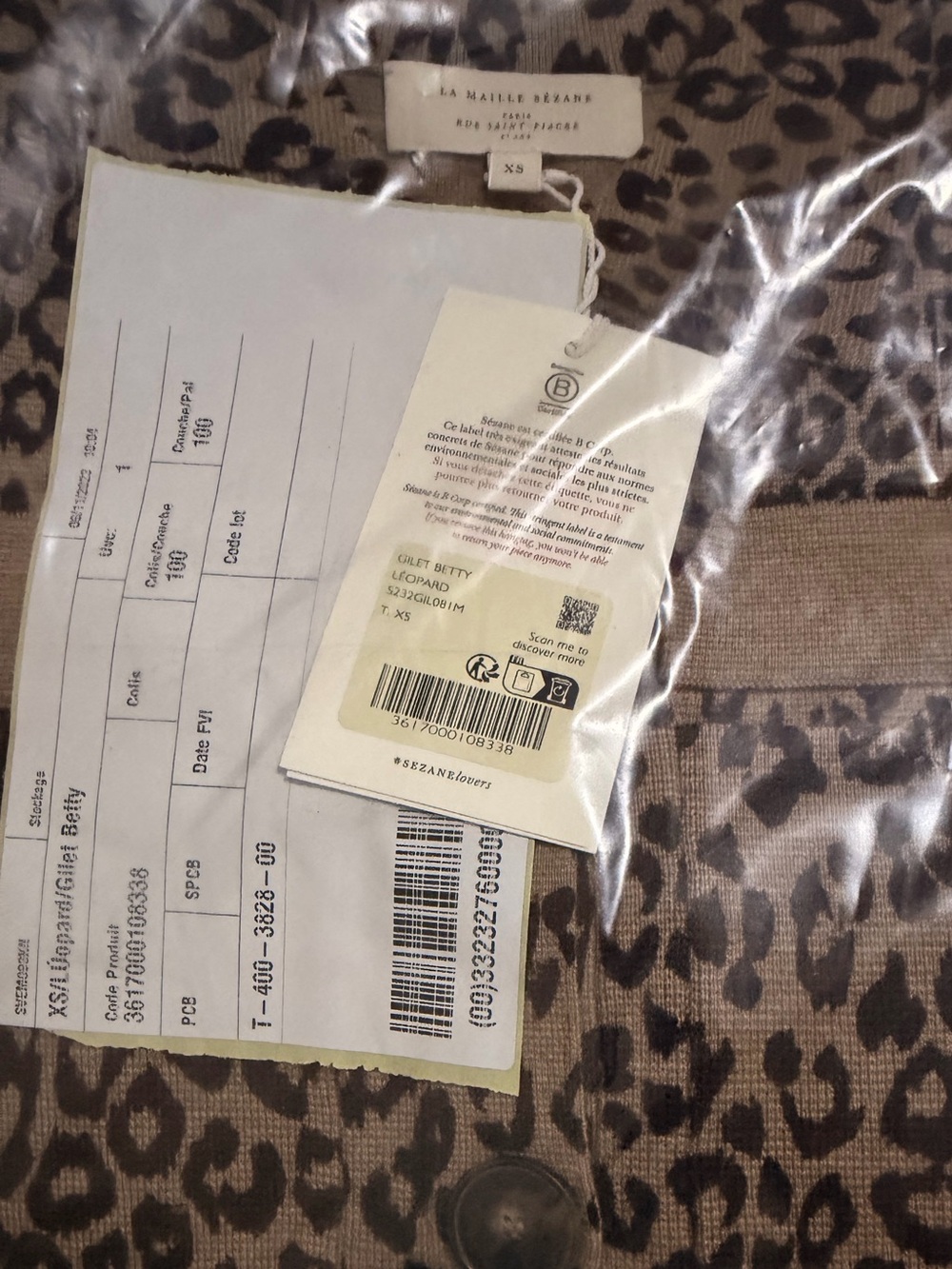 Sezane Leopard Print Blazer Jacket in Brown and Black - Picture 4 of 5